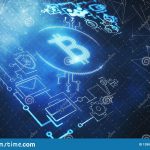 Cryptocurrency and Finance Background Stock Illustration -